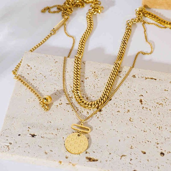d family necklace steel women's coin bead neck chain fashion light luxury head ornament2022 brand luxury fashion design ladies jewelry, Silver
d family necklace steel women's coin bead neck chain fashion light luxury head ornament2022 brand luxury fashion design ladies jewelry, Silver