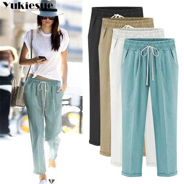 spring summer cotton linen female solid high waist loose harem pant women trousers casual cargo pants streetwear plus size 210412, Black;white
spring summer cotton linen female solid high waist loose harem pant women trousers casual cargo pants streetwear plus size 210412, Black;white