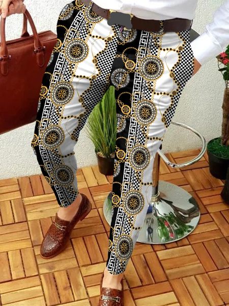 men casual business mid waist zipper suit trousers retro pattern print straight long pants mens spring autumn fashion streetwear, Black
men casual business mid waist zipper suit trousers retro pattern print straight long pants mens spring autumn fashion streetwear, Black