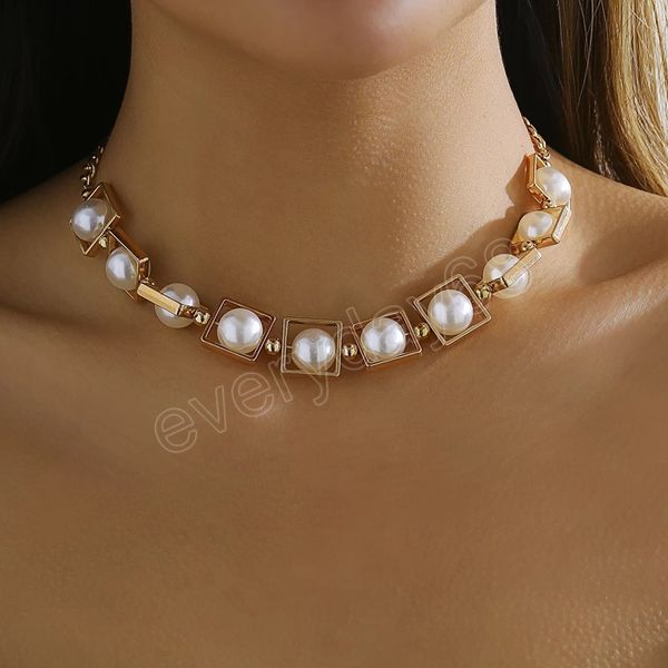 charms box with pearl short choker necklace for women trendy wedding necklace 2022 fashion neck jewelry ladies/girls gifts, Golden;silver
charms box with pearl short choker necklace for women trendy wedding necklace 2022 fashion neck jewelry ladies/girls gifts, Golden;silver