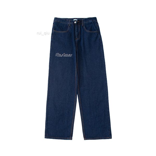 mens embroidery washed jeans pants straight spliced ripped loose denim trousers oversized casual couple pants, Blue
mens embroidery washed jeans pants straight spliced ripped loose denim trousers oversized casual couple pants, Blue