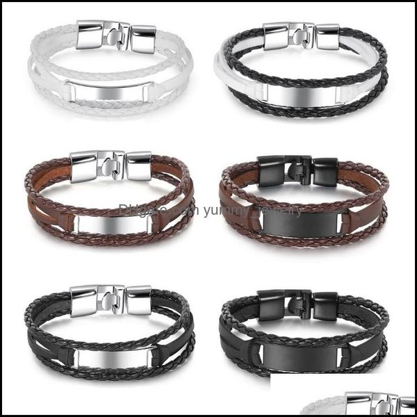 tennis bracelets jewelry jhsl 2021 arrival mti color white black brown pu leather male men statement bangles drop delivery v9, Golden;silver
tennis bracelets jewelry jhsl 2021 arrival mti color white black brown pu leather male men statement bangles drop delivery v9, Golden;silver