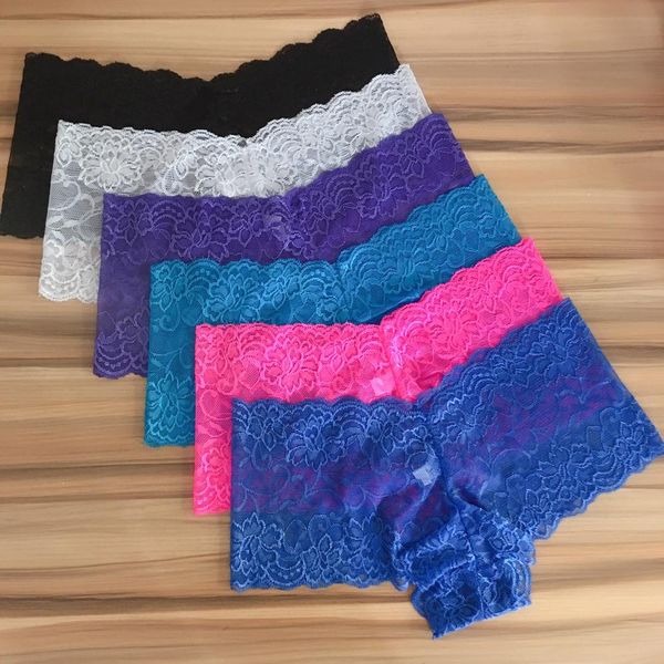 3 pieces a pack ladies lace panties underwear women boyshort thin underpants lingerie see through culottes femme briefs, Black;pink
3 pieces a pack ladies lace panties underwear women boyshort thin underpants lingerie see through culottes femme briefs, Black;pink