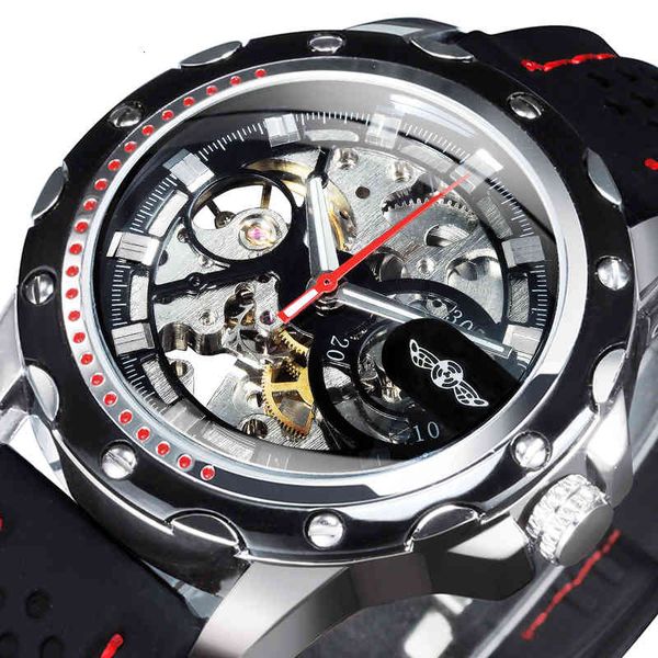 wrist watch winner official automatic mechanical watch men sports skeleton silver black luminous rubber band boy gift all match big case, Slivery;brown
wrist watch winner official automatic mechanical watch men sports skeleton silver black luminous rubber band boy gift all match big case, Slivery;brown