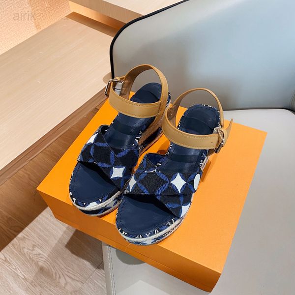 luxury designer wedges sandals classic old flower platform shoes summer beach high heels, Black
luxury designer wedges sandals classic old flower platform shoes summer beach high heels, Black
