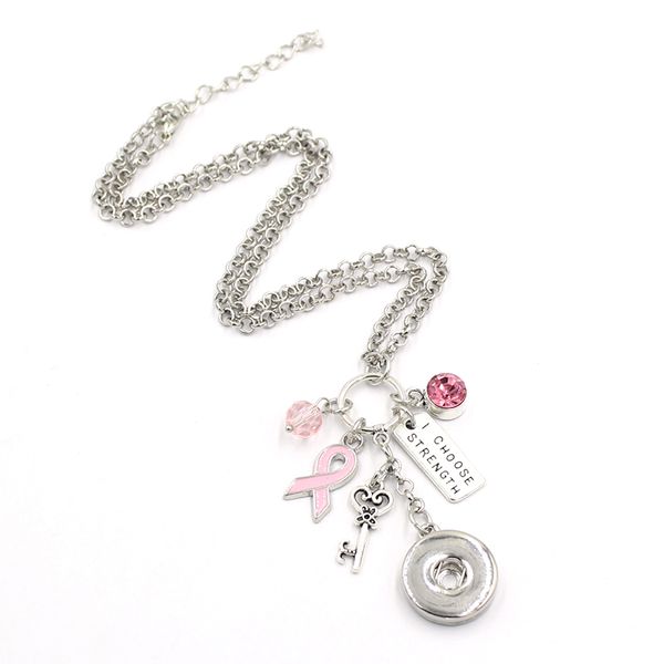 wholesale snap necklaces breast cancer awareness necklace pink ribbon strength pendant charms 18mm snaps jewelry new i choose strength, Silver
wholesale snap necklaces breast cancer awareness necklace pink ribbon strength pendant charms 18mm snaps jewelry new i choose strength, Silver