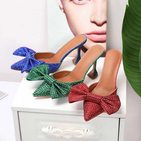 2022 new leather sheepskin sandals 10cm goblet stiletto high heels pumps women slipper summer pillage pionted toe bowtie diamond size 35-43, Black
2022 new leather sheepskin sandals 10cm goblet stiletto high heels pumps women slipper summer pillage pionted toe bowtie diamond size 35-43, Black