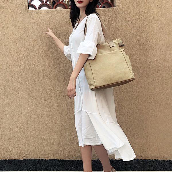 designer canvas casual women handbag vintage large capacity shoulder bag ladies fashion simple solid tote bag woman
designer canvas casual women handbag vintage large capacity shoulder bag ladies fashion simple solid tote bag woman