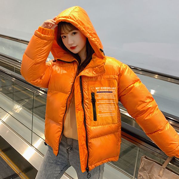 down padded jacket womens winter short warm korean fashion shiny puffer cotton clothes 201027, Black
down padded jacket womens winter short warm korean fashion shiny puffer cotton clothes 201027, Black