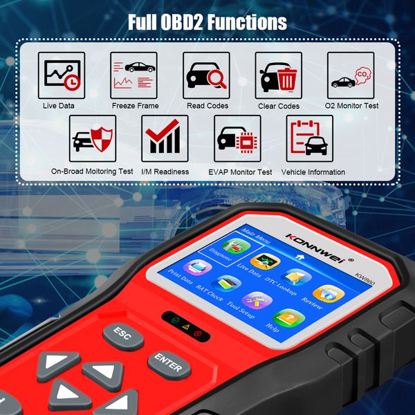 new konnwei kw860 obd2 car scanner obd 2 automotive diagnostic tool full obd2 funtion car tools engine code reader update fast-shipment
new konnwei kw860 obd2 car scanner obd 2 automotive diagnostic tool full obd2 funtion car tools engine code reader update fast-shipment
