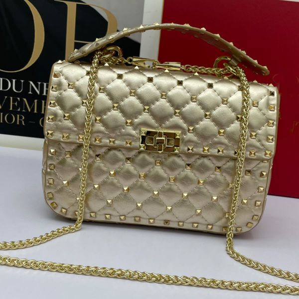 spike chain handbag crossbody shoulder bag napa real leather gold nails flap bags rivet women totes handbags purse detchable 15
spike chain handbag crossbody shoulder bag napa real leather gold nails flap bags rivet women totes handbags purse detchable 15
