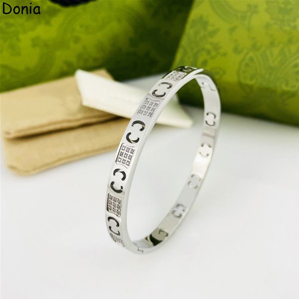 donia luxury bangle bracelet letter exaggerated titanium steel micro inlay zircon european fashion designer gift box, Black
donia luxury bangle bracelet letter exaggerated titanium steel micro inlay zircon european fashion designer gift box, Black