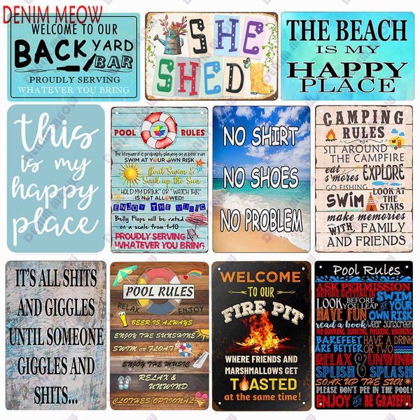 pool rules vintage metal plate she shed tin signs funny beach place rules words metal signs for bar club tub decor
pool rules vintage metal plate she shed tin signs funny beach place rules words metal signs for bar club tub decor