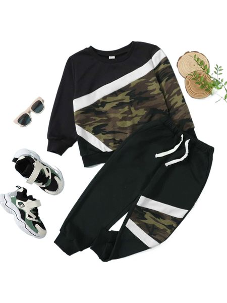 toddler boys camo print hoodie & drawstring waist sweatpants p74m#, Black;white
toddler boys camo print hoodie & drawstring waist sweatpants p74m#, Black;white