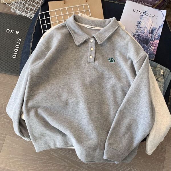 women's hoodies sweatshirts collar men solid korean harajuku patchwork autumn pullover casual turndown 230206, Black
women's hoodies sweatshirts collar men solid korean harajuku patchwork autumn pullover casual turndown 230206, Black