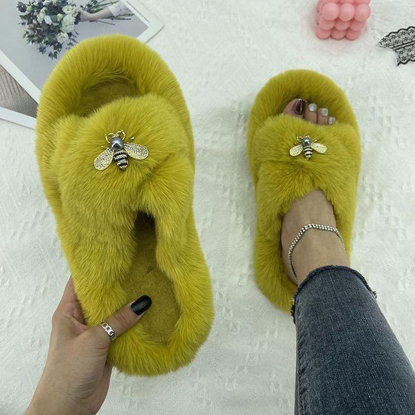 fur slides designer summer 2022 fluffy flip flops women bling crystal bee faux fur slides luxury sandals women designers womans, Black
fur slides designer summer 2022 fluffy flip flops women bling crystal bee faux fur slides luxury sandals women designers womans, Black