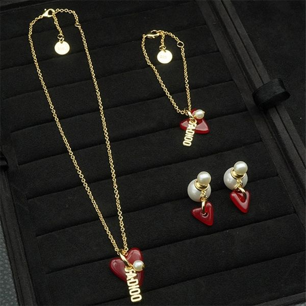 60% off shop online new necklace, female letter red love pearl earring set jewelry, Silver
60% off shop online new necklace, female letter red love pearl earring set jewelry, Silver