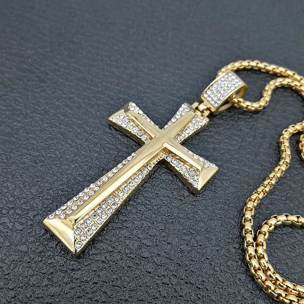 gold catholic men rhinestone cross pendant necklaces hip hop long chain jewelry, Silver
gold catholic men rhinestone cross pendant necklaces hip hop long chain jewelry, Silver