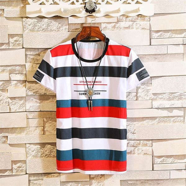 short sleeves streetwear fashion o neck striped t shirt men s 2020 summer clothes tees tshirt plus size m 5x lj200827, White;black
short sleeves streetwear fashion o neck striped t shirt men s 2020 summer clothes tees tshirt plus size m 5x lj200827, White;black