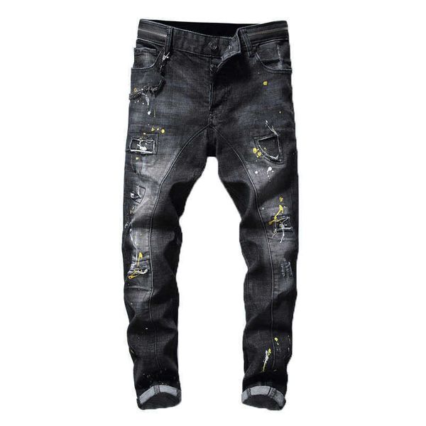 mens jeans jean hip hop pants street trend zipper chain decoration ripped stretch black fashion slim fit washed motocycle denim panelled, Blue
mens jeans jean hip hop pants street trend zipper chain decoration ripped stretch black fashion slim fit washed motocycle denim panelled, Blue