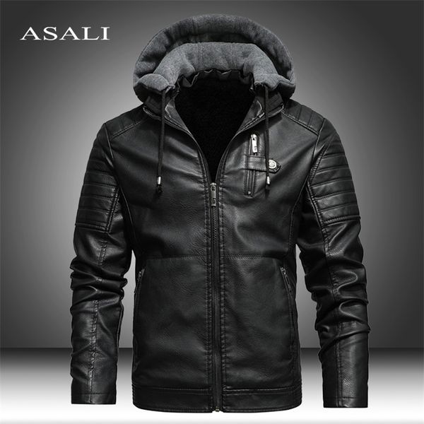 men's leather faux winter jackets coat motorcylce casual fleece thicken motorcycle pu jacket biker warm brand clothing 220826, Black
men's leather faux winter jackets coat motorcylce casual fleece thicken motorcycle pu jacket biker warm brand clothing 220826, Black