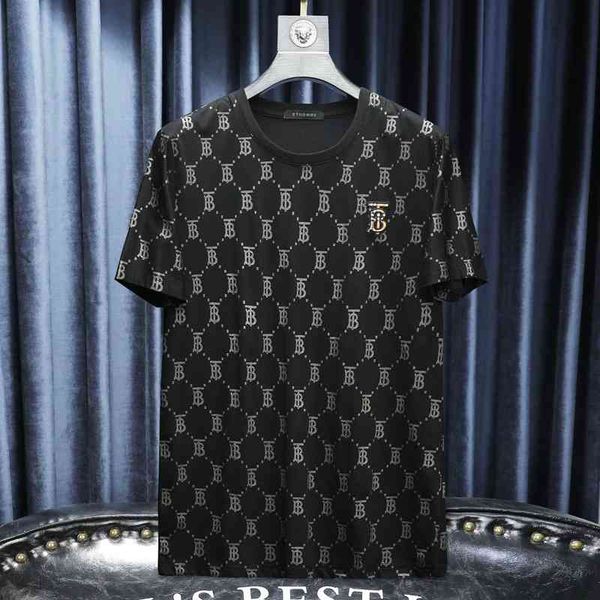 2022 summer new high-end light luxury youth fashion handsome large round neck mercerized cotton short sleeve t-shirt, White;black
2022 summer new high-end light luxury youth fashion handsome large round neck mercerized cotton short sleeve t-shirt, White;black