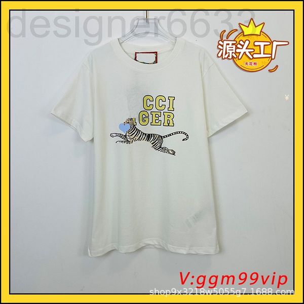 women's t-shirt designer correct version 22 spring g family tiger year short sleeve letter pattern printed loose for men and women dlhl, White
women's t-shirt designer correct version 22 spring g family tiger year short sleeve letter pattern printed loose for men and women dlhl, White