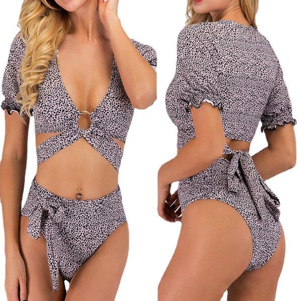women's swimwear bikini 2022 leopard short sleeve high waist swimsuit women bandage bikinis set bathing suit beach qualitywomen's, White;black
women's swimwear bikini 2022 leopard short sleeve high waist swimsuit women bandage bikinis set bathing suit beach qualitywomen's, White;black