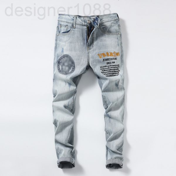 men's jeans designer summer thin light grey jeans men's embroidery simple slim fit elastic small straight pants hmga, Blue
men's jeans designer summer thin light grey jeans men's embroidery simple slim fit elastic small straight pants hmga, Blue