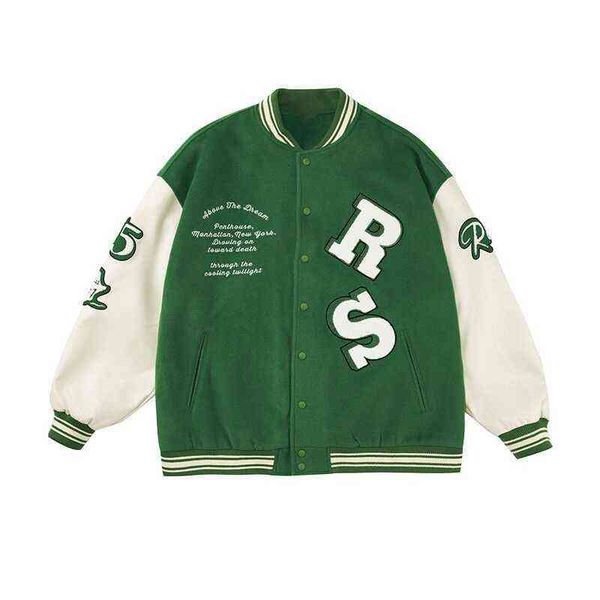 rs letter harajuku baseball jackets coat men patchwork spring autumn bomber uniform hip hop long sleeve female outerwear t220816, Black;brown
rs letter harajuku baseball jackets coat men patchwork spring autumn bomber uniform hip hop long sleeve female outerwear t220816, Black;brown