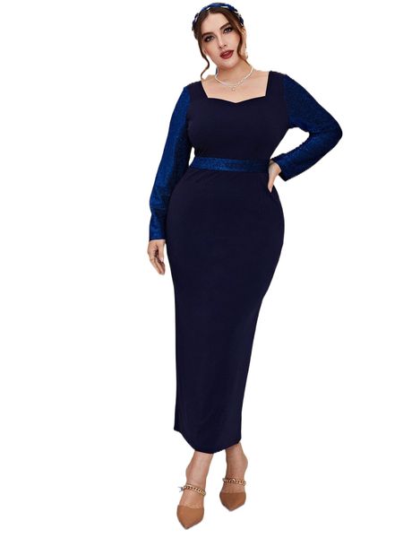 plus sweetheart neck split back bodycon dress m54y#, Black
plus sweetheart neck split back bodycon dress m54y#, Black