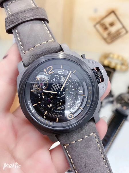men automatic mechanical titanium watch brown black leather tourbillion, Slivery;brown
men automatic mechanical titanium watch brown black leather tourbillion, Slivery;brown