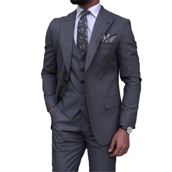 classic grey men suits tuxedos business peak lapel slim fit prom wedding groom costume homme tuxedos terno masculino blazer 3 pieces, Black;gray
classic grey men suits tuxedos business peak lapel slim fit prom wedding groom costume homme tuxedos terno masculino blazer 3 pieces, Black;gray