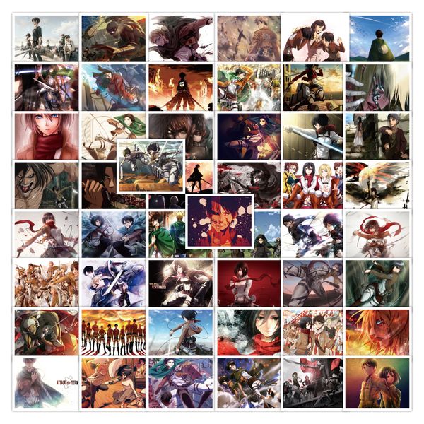 50pcs mix cute cartoon anime attack on titan stickers for skateboard lapsuitcase phone case graffiti decal kid toy
50pcs mix cute cartoon anime attack on titan stickers for skateboard lapsuitcase phone case graffiti decal kid toy