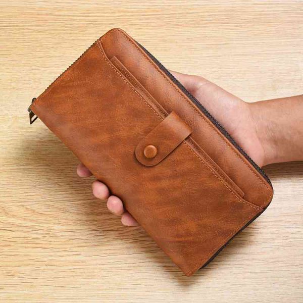 wallet men's business men's zipper handbag draw card soft leather long mobile phone bag leisure 220718, Red;black
wallet men's business men's zipper handbag draw card soft leather long mobile phone bag leisure 220718, Red;black