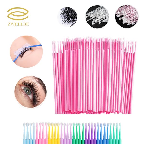 100pcs bag disposable microbrush eyelashes extension individual lash removing swab micro brush for eyelash tools 220524
100pcs bag disposable microbrush eyelashes extension individual lash removing swab micro brush for eyelash tools 220524