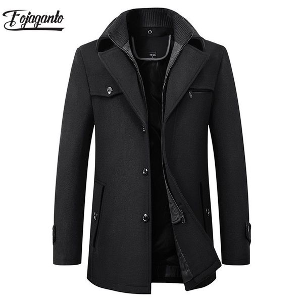 fojaganto winter men solid wool blend coats fashion brand men long wool coat double collar thick wool blend overcoat male 201128, Black
fojaganto winter men solid wool blend coats fashion brand men long wool coat double collar thick wool blend overcoat male 201128, Black