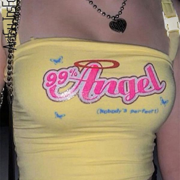 crop women tank y2k clothes angel letter yellow summer backless off shoulder tanks cami vest basic cropped 220511, White
crop women tank y2k clothes angel letter yellow summer backless off shoulder tanks cami vest basic cropped 220511, White