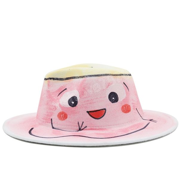 pink fedora hat fruits graffiti letter woolen cap korean style tide men and women wide brim hat british jazz church hats, Blue;gray
pink fedora hat fruits graffiti letter woolen cap korean style tide men and women wide brim hat british jazz church hats, Blue;gray