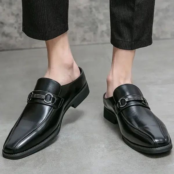Loafers Men Shoes PU Leather Round Toe Flat Brown Fashion Classic Daily European Metal Buckle Trend Business Dress DP353, Clear
Loafers Men Shoes PU Leather Round Toe Flat Brown Fashion Classic Daily European Metal Buckle Trend Business Dress DP353, Clear
