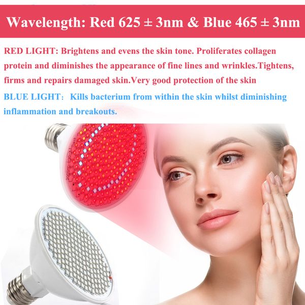 blue & red led acne treatment light therapy lightens for skin rejuvenation promote blood circulation anti aging beauty devic
blue & red led acne treatment light therapy lightens for skin rejuvenation promote blood circulation anti aging beauty devic