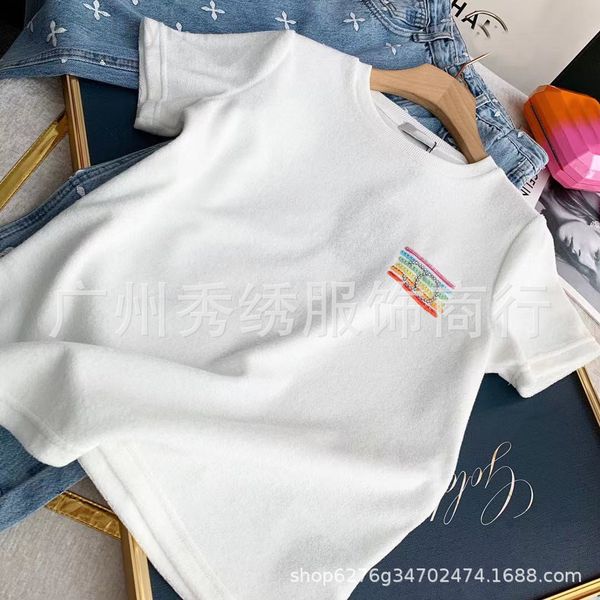 women's t-shirt designer ch embroidered short sleeve t-shirt women's wear 2022 summer new small fragrance korean round neck loose, White
women's t-shirt designer ch embroidered short sleeve t-shirt women's wear 2022 summer new small fragrance korean round neck loose, White