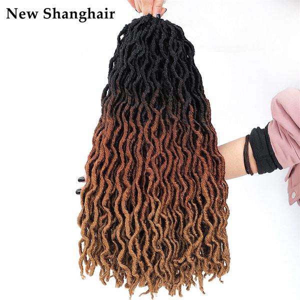 18 inch gypsy locs crochet hair pre looped goddess braids wavy faux 24 strands/pack dreadlocs synthetic braiding extension bs18, Black
18 inch gypsy locs crochet hair pre looped goddess braids wavy faux 24 strands/pack dreadlocs synthetic braiding extension bs18, Black
