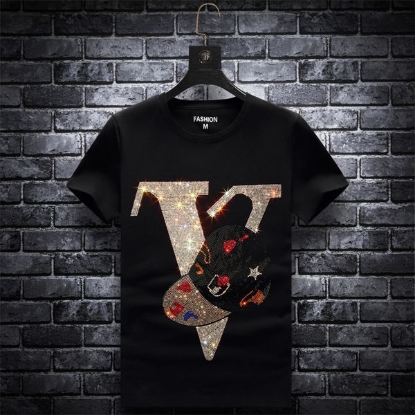 2020 letter rhinestones t shirts men brand short sleeve fashion man streetwear o neck slim modal cotton tshirts plus size 7xl lj200827, White;black
2020 letter rhinestones t shirts men brand short sleeve fashion man streetwear o neck slim modal cotton tshirts plus size 7xl lj200827, White;black