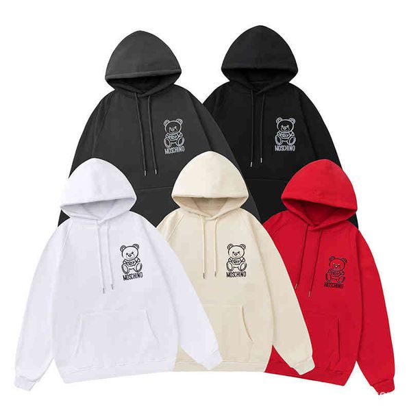men's hoodies & sweatshirts autumn and winter bear print sweater on the chest casual couple men's women's same plush hooded 2, Black
men's hoodies & sweatshirts autumn and winter bear print sweater on the chest casual couple men's women's same plush hooded 2, Black