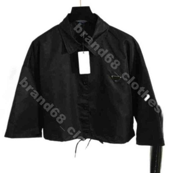 classic designer women short black shirt jacket logo brand pr..da drawstring hem triangle logo design womens summer silk long sleeve shirts, White
classic designer women short black shirt jacket logo brand pr..da drawstring hem triangle logo design womens summer silk long sleeve shirts, White