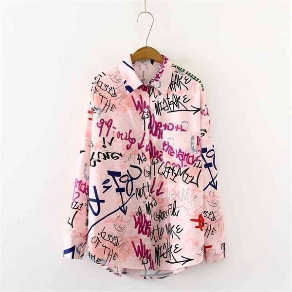 fashion hawaii shirts streetwear blouse women graffiti letter printing blouses pockets turn down collar long sleeve loose shirt 210702, White
fashion hawaii shirts streetwear blouse women graffiti letter printing blouses pockets turn down collar long sleeve loose shirt 210702, White