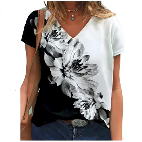 vintage 3d flower print women t shirt short sleeve loose v-neck street casual oversized summer large size 4xl 5xl, White
vintage 3d flower print women t shirt short sleeve loose v-neck street casual oversized summer large size 4xl 5xl, White