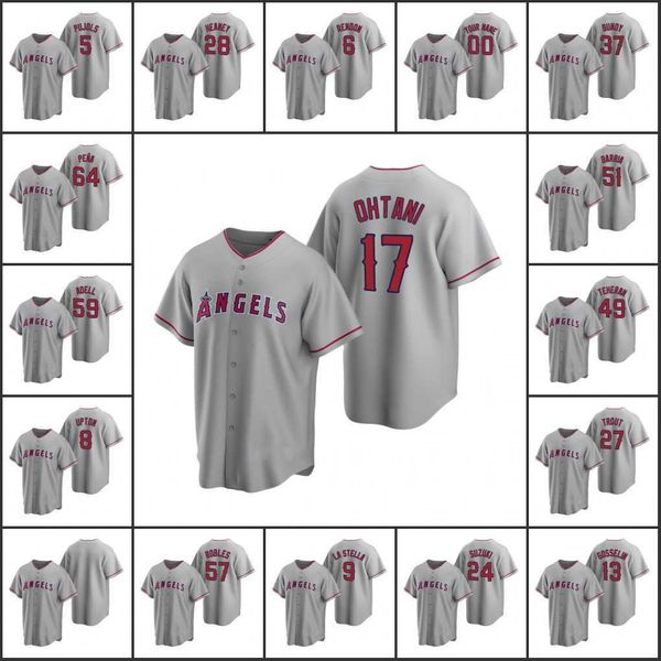 los angeles's angels men women youth #5 albert pujols 28 andrew heaney 17 shohei ohtani 27 mike trout custom gray road jersey, Black
los angeles's angels men women youth #5 albert pujols 28 andrew heaney 17 shohei ohtani 27 mike trout custom gray road jersey, Black
