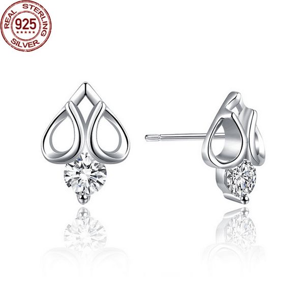 popular s925 silver heart earrings charm zircon white fashion female's original design, Golden
popular s925 silver heart earrings charm zircon white fashion female's original design, Golden